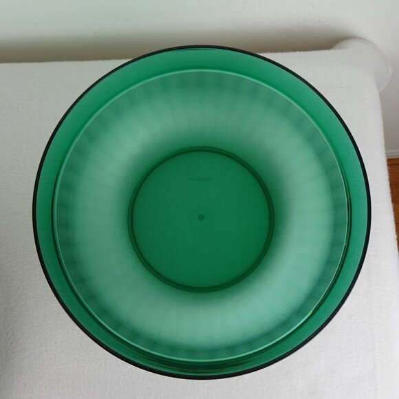 Tupperware Preludio Acrylic Salad Bowl Tray Lid Seal 3 Piece Set Green - Picture 4 of 13